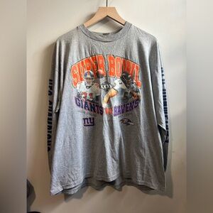 SUPER BOWL 2001 giants vs ravens long sleeve XL